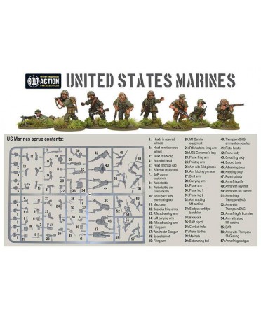 Bolt Action : US Marines Plastic Box Set | Boutique Starplayer | Jeu de Figurines
