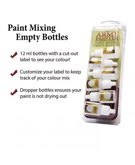 Army Painter : Paint Mixing Empty Bottles | Boutique Starplayer | Modélisme