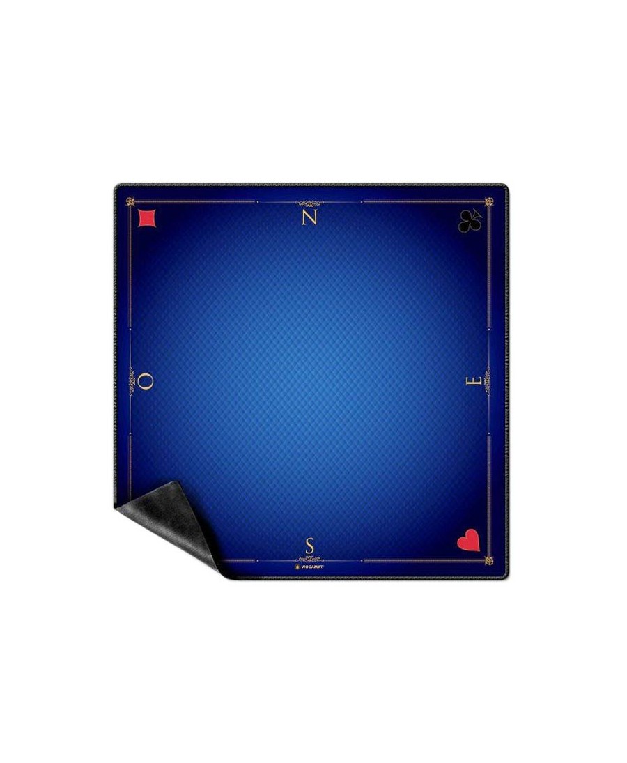 WOGAMAT Tapis Multijeu Saphir – 60x100 Cm – Néoprène 3 Mm – Glisse Parfaite Pour Cartes Et Dés – Bleu Saphir