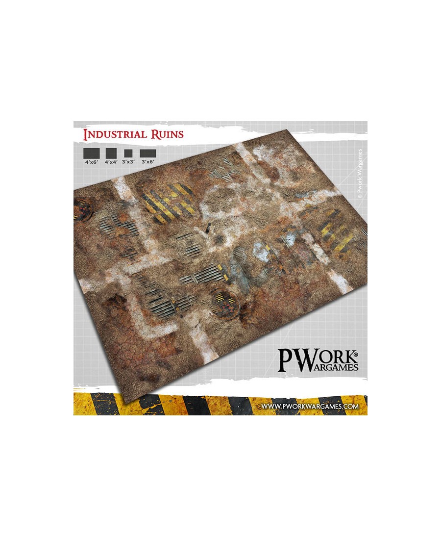 Industrial Ruins 112x152cm - Wargame Terrain Mat