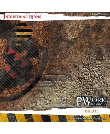 Industrial Ruins 112x152cm - Wargame Terrain Mat