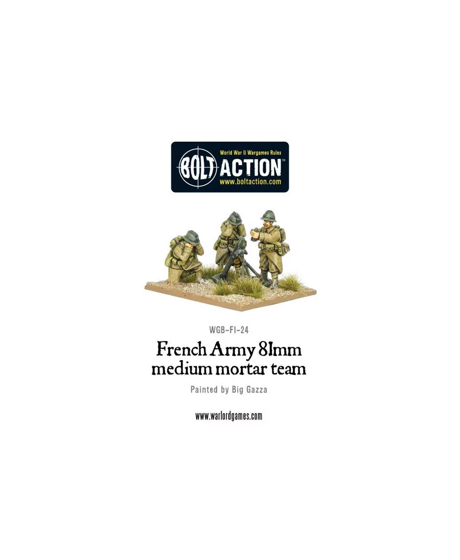 Bolt Action : French Army 81mm Medium Mortar Team
