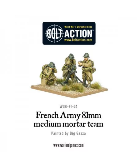 Bolt Action: French Army 81mm Medium Mortar Team | Boutique Starplayer | Jeu de Figurines Historique