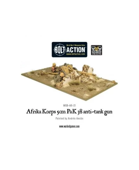 Bolt Action : Afrika Korps 5cm Pak38 Anti-Tank Gun