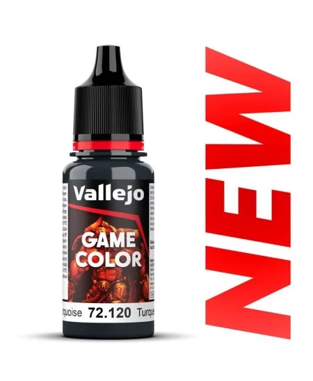 Vallejo Game Color : Turquoise Abyssal – Abyssal Turquoise (18ml)