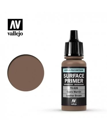 Vallejo : Surface Primer Leather Brown Primer (17 ml)
