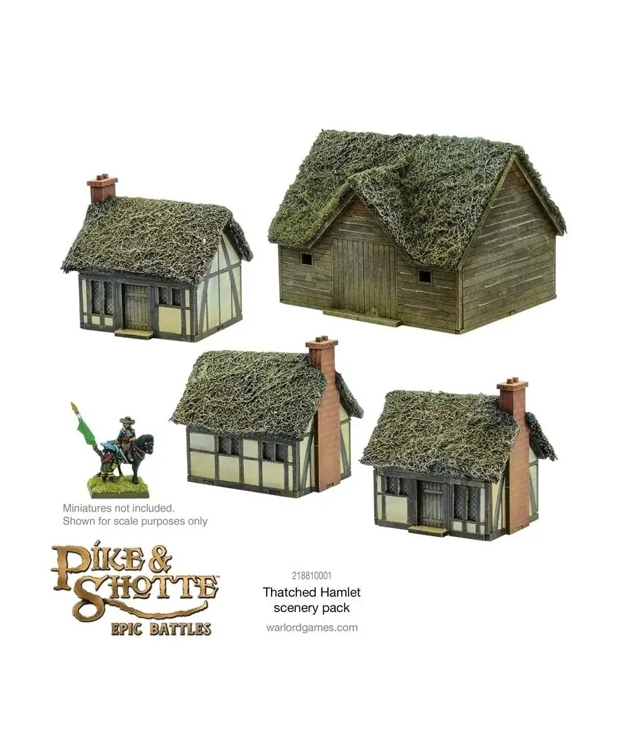 Pike & Shotte Epic Battles : Thatched Hamlet Scenery Pack | Warlord Games