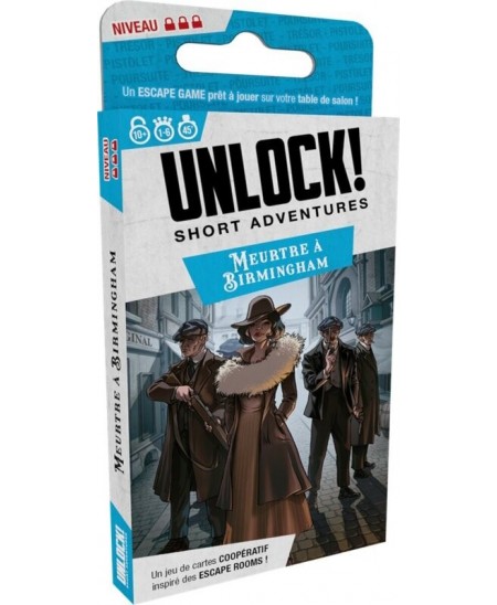 Asmodee Unlock! Short Adventures: Assassinio A Birmingham – Gioco Da Tavolo Di Enigmi, 1-6 Giocatori, 10+ Anni