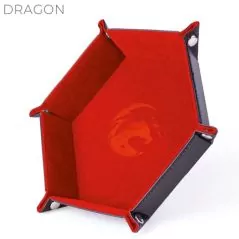 Piste à Dés - Dragon Flamboyant - Cuir et Velours - Rouge | Starplayer