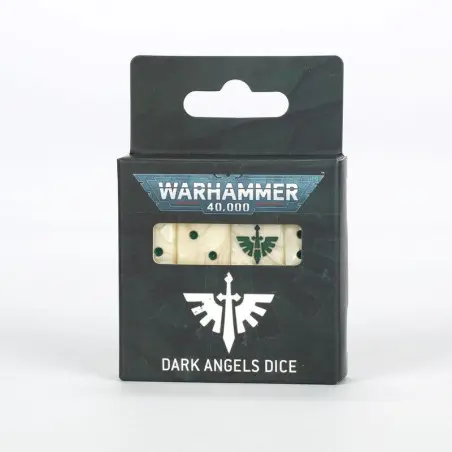 Warhammer 40,000: Set de Dés Dark Angels - Accessoires de jeu de figurines