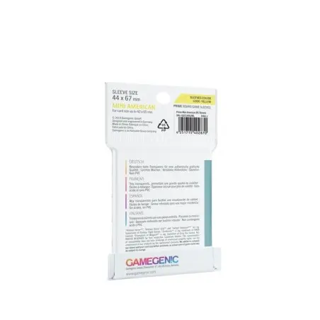 Protège-Cartes - Gamegenic 50 sleeves Prime 44x67 Mini (Jaune)