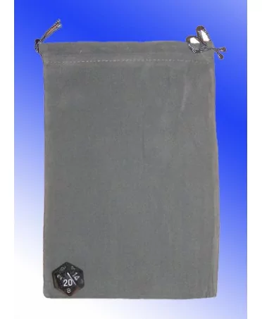 Large Cloth Dice Bag Grey (19 x 12cm)