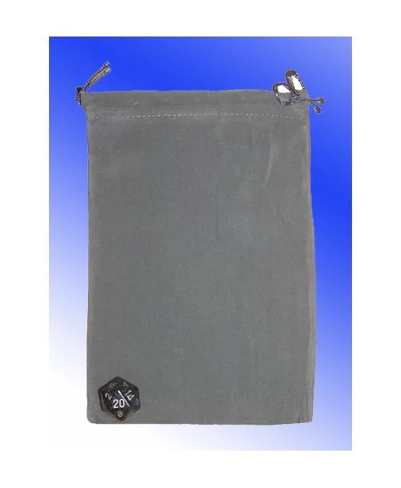 Large Cloth Dice Bag Grey (19 x 12cm)