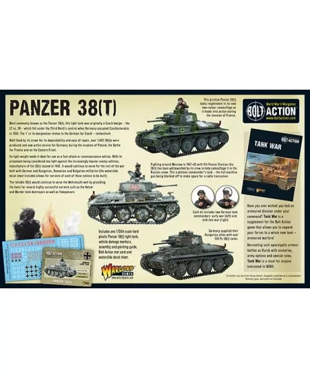 Bolt Action : Panzer 38T (Plastic)