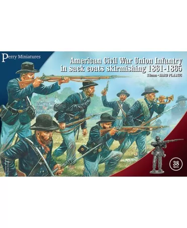 American Civil War : Union Infantry in sack coats Skirmishing 1861-65 | Boutique Starplayer | Perry Miniatures
