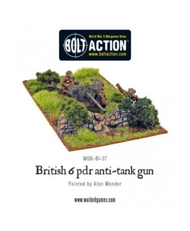 Bolt Action : British Army Six Pounder Anti-Tank Gun | Starplayer | Jeu de Figurines Historique