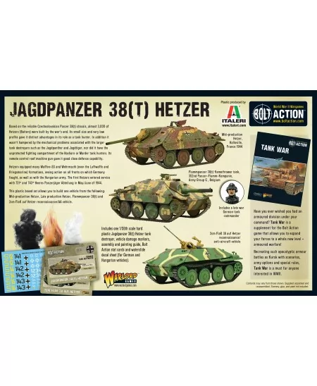 Bolt Action : Jagdpanzer 38t Hetzer (plastique)